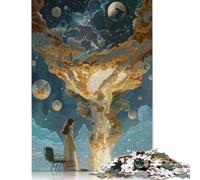 Mini Planet Puzzle 1000 Pièces Educa Jouet en Bois Jeu D'Intelligence Décoration Intérieure Jeu Éducatif Challenge Toy Adultes & Enfants des 14 Ans 1000pcs (38x26cm)