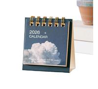 Mini planificateur mensuel 2026 - Petit format debout - Fête des pères Noël, Nouvel An, cadeau à la maison, bureau, école, hommes, femmes, collègues, employés Ad