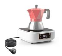 Mini plaque à induction 1000W, plaque induction portable 1 feu, table de cuisson induction avec 7 niveaux de puissance, plaque de cuisson electrique induction pour camping-car et camping (AJ350)