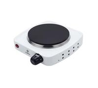 Mini-plaque de cuisson électrique - AVIZAR - 500W - 5 niveaux de température - Blanc - Bouton rotatif