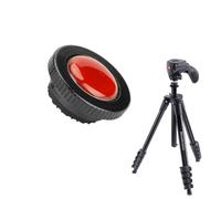 Mini Plaque de D¨¦gagement Rapide Ronde en Alliage D'aluminium pour Plaque de TR¨¦Pied ¨¤ Action Compacte, avec Vis Standard 1/4 Pouce(Rouge)