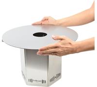 Mini plaque de feu enfichable en acier inoxydable - Parfait pour le balcon, le parc & le festival