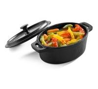 Mini Plat Ovale Bord Haut avec Couvercle en Fonte 12,5 x 9,3 cm Pujadas G