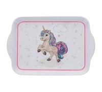 Mini Plateau avec des Animaux - Motif Licorne Qui Danse - mélamine de qualité - Taille Mini 14 * 21 CM