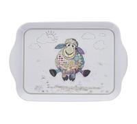 Mini Plateau avec des Animaux - Motif Mouton Qui Court - mélamine de qualité - Taille Mini 14 * 21 CM