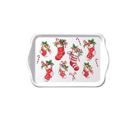 Mini Plateau de Noël Chaussettes Rouges de fête