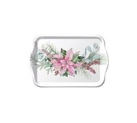 Mini plateau de Noël poinsettia rose