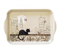 Mini Plateau en mélamine Chat et Oiseaux 20 cm
