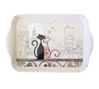 Mini Plateau en mélamine Chats Amoureux Skyline 20 cm