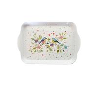 Mini Plateau Plantes et Animaux - Motif Couple d'oiseaux Heureux - mélamine de qualité - Taille Mini 14 * 21 CM