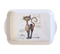 Mini plateau en mélamine le chat collection Kook Blanc G