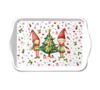 Mini-Plateau en mélamine lutins et Sapin de Noël