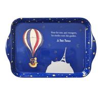 Mini Plateau Le Petit Prince dans sa montgolfière au Dessus de la Tour Eiffel de Paris - mélamine de qualité - Taille Mini