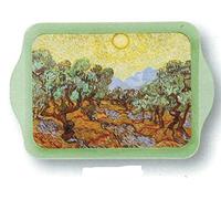 MINI PLATEAU METAL VIDE POCHE 14X21cm PEINTURE VINCENT VAN GOGH LES OLIVIERS