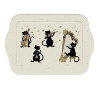 Mini plateau rectangulaire Chats musiciens BEIGE G