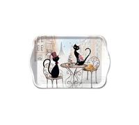 Mini plateau rectangulaire en mélamine chats parisiens