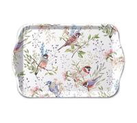 Mini plateau rectangulaire en mélamine Oiseaux et branches fleur