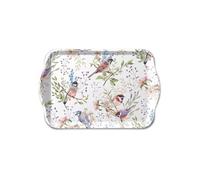 Mini plateau rectangulaire en mélamine Oiseaux et branches fleur