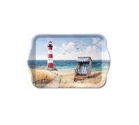 Mini plateau rectangulaire en mélamine plage et phare