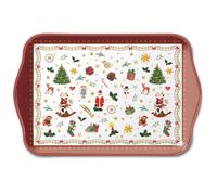 AMBIENTE Mini plateau Noël rectangulaire en mélamine - 20.5 x 13.5 cm