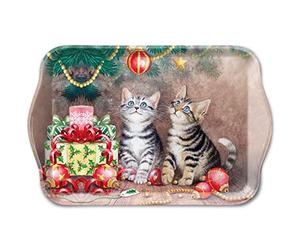 Mini Plateau Vide Poche rectangulaire Chatons Noël