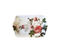 AMBIENTE Mini plateau vide poche rectangulaire Roses - 20.5 x 13.5 cm