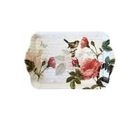 AMBIENTE Mini plateau vide poche rectangulaire Roses - 20.5 x 13.5 cm