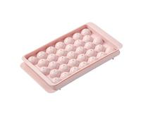 Mini plateaux à glaçons, petit plateau avec couvercle for congélateur, Cubes ronds for refroidir les cocktails, le thé et le café(2PCS Pink)