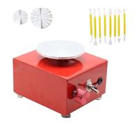 Mini platines tour de poterie Machine de poterie roue de poterie électrique bricolage artisanat roue de potier outils en céramique outils en argile avec plateau(Giallo)