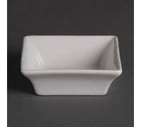 Mini Plats Carrés 75mm x 12 Olympia Blanc G