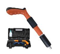 Mini Pneumatic Brad Nailer Adjustable Integrated Air Nailer Low Noise Wall Fastening Rivet Tool With Nails For Household Automatic Pour de nombreux supports(Gun with box)