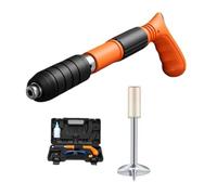 Mini Pneumatic Brad Nailer Adjustable Integrated Air Nailer Low Noise Wall Fastening Rivet Tool With Nails For Household Automatic Pour de nombreux supports(Nail Gun 100Pcs Nail)