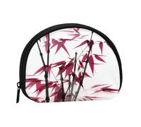 Mini pochette à monnaie en bambou avec imprimé cerises pour femmes, filles et enfants, Tiges de bambou cerise, Taille unique, Pochette à monnaie