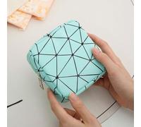 Mini pochette de grande capacité, petite pochette cosmétique, mini trousse de maquillage, sac de menstruation portable pour femme pour voyage, rangement quotidien des cosmétiques et sanitaires (vert