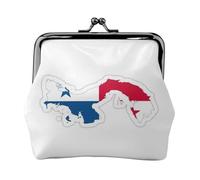 Mini pochette en cuir synthétique avec motif carte du drapeau du Panama pour voyage, shopping et sortie quotidienne