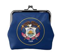 Mini pochette en cuir synthétique imprimé drapeau de l'Utah pour voyage, shopping et sortie quotidienne