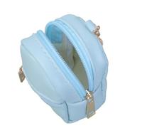 Mini pochette en polyuréthane avec porte-clés porte-monnaie porte-clés accessoire tendance pour une organisation facile de l'essentiel, Bleu, Bohème