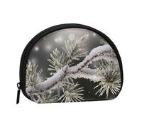 Mini pochette portefeuille avec imprimé fleurs et coucher de soleil pour femmes, filles et enfants, Sapin flocon de neige, Taille unique, Pochette à monnaie