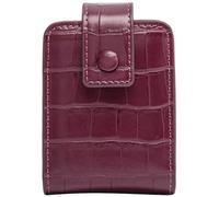Mini Pochette Rouge à Lèvres avec Miroir, Organiseur de Maquillage Portable | PU Cuir Chic, Hold 3 Sticks Courts, pour Voyage et Bureau, Style Élégant