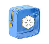 Mini pochettes de Noël, trousse de maquillage de Noël, mini sacs à bonbons de Noël avec fermeture éclair pour fournitures de fête de Noël, sac à friandises, sac cosmétique pour femme, bleu, Cordon en