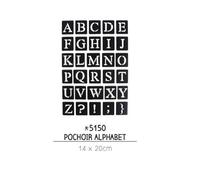 Mini pochoir adhésif - MEGACREA DIY - Alphabet - 14x20 cm - Mixte - Adulte
