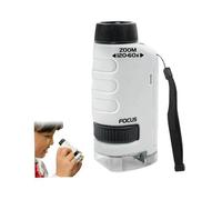 Mini Pocket Microscope Les Enfants, Miniscope Portable de grossissement 60x-120X avec des lumières LED, kit de Microscope Portable
