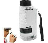 Mini Pocket Microscope pour Les Enfants, Miniscope Portable de grossissement 60x-120X avec des lumières LED, Microscope Portable