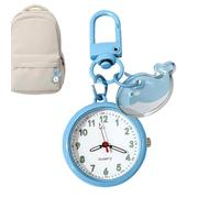Mini Pocket Watch Bag Charm - Luminous Cartoon Clock Portable Clip on, Watch Charm | Cute Fashion Accessory for Women Girls Kids Purse Backpack Handbag Travel Everyday Use