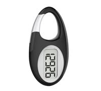 Mini podomètre numérique, capteur 3D, compteur de pas avec lanière, for les Sports de plein air, la course, les enfants, les hommes et les femmes, moniteur de marche Simple Et Facile à Utiliser(Black)