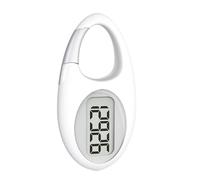 Mini podomètre numérique, capteur 3D, compteur de pas avec lanière, for les Sports de plein air, la course, les enfants, les hommes et les femmes, moniteur de marche Simple Et Facile à Utiliser(White)