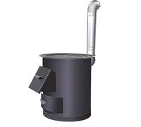 Mini Poele a Bois Camping Avec Tiroir à Poussière Cuisiniere a Bois Exterieur Matériau en Fonte Convient pour la Cuisson et le Chauffage Au Quotidien(30 * 36cm)