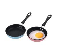 Mini poêle à frire antiadhésive avec couvercle en verre, 12 cm | Taille compacte de 12 cm avec couvercle en verre pour une cuisson précise en une seule portion