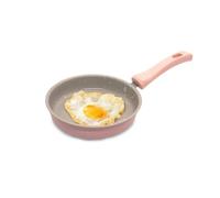 Mini poêle à frire antiadhésive de 12 cm pour un œuf, poêle à petits œufs avec revêtement minéral, poêle à crêpes rose pour petit déjeuner, poêle à omelette antiadhésive pour cuisinière à gaz, plaque