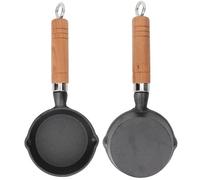 Mini Poêle À Oeufs 2 pcs, Poêle À Oeuf Unique en Fonte Poêle À Oeufs Antiadhésive Poêle À Omelette Petite Poêle À Frire pour Oeufs 3,9 Pouces